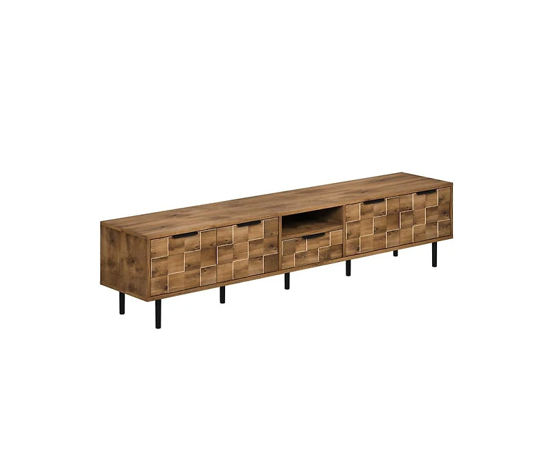 sumyeg 78" Wood Cabinet Tv Stand Consoles with Storage