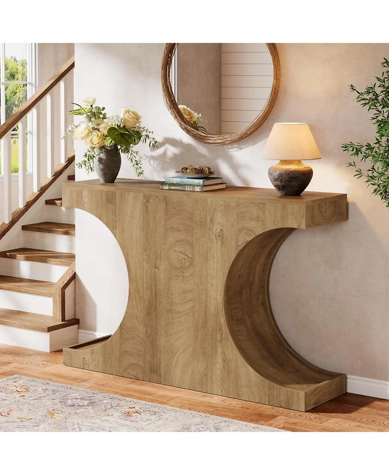 Tribesigns 41.3'' Console Table with C-Shaped Legs, Farmhouse Wooden Entryway Table