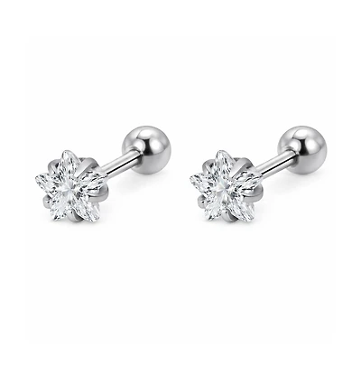 Rebl Jewelry Star Crystal Stud Earrings