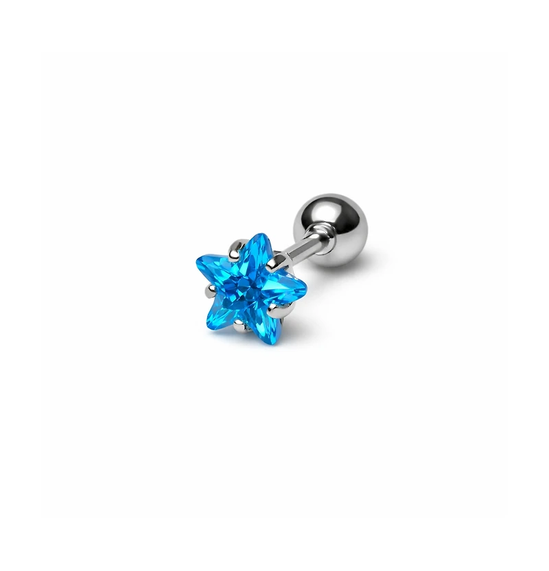Rebl Jewelry Star Crystal Stud Earrings