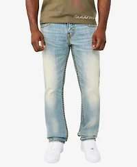 True Religion Men's Ricky Straight Super T Flap Jeans