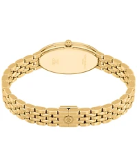 Tory Burch Women's The Oval Elongated Quartz Two-Hand Gold Stainless Steel Watch, 22mm