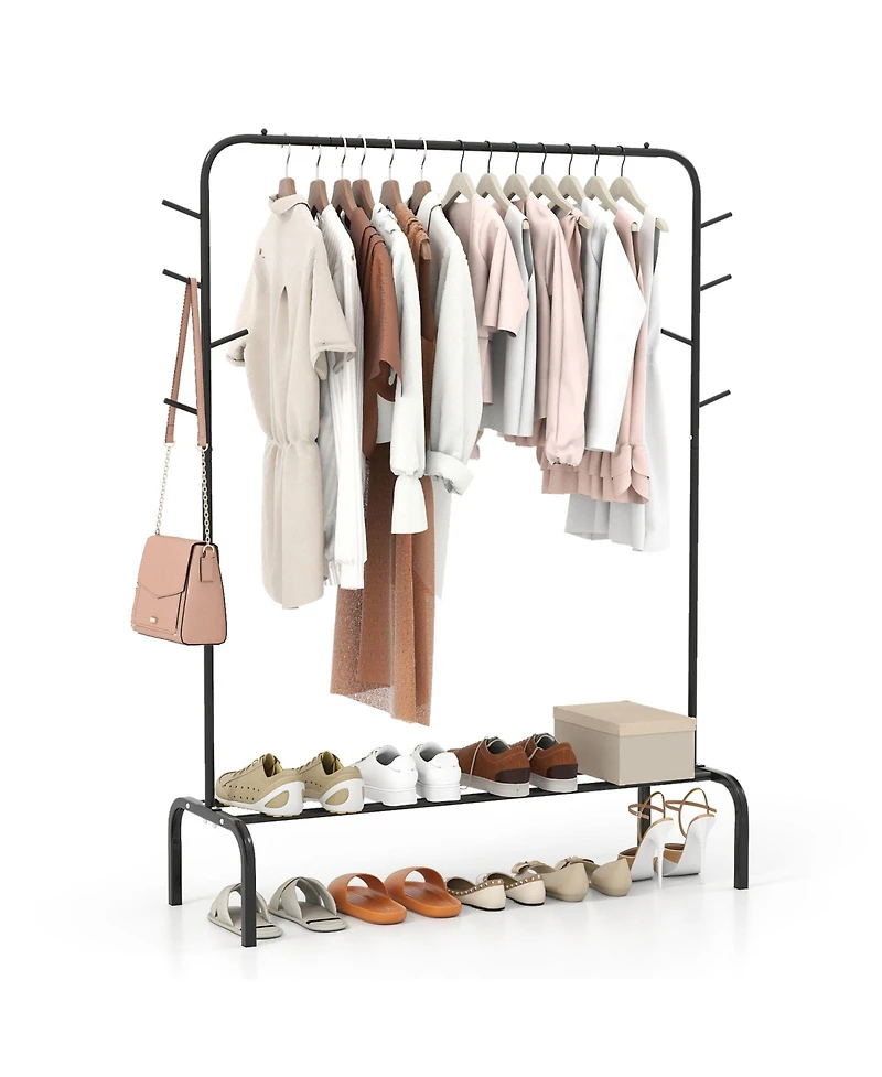 Sugift Heavy Duty Metal Clothes Rack Garment Wardrobe Stand