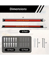 Sugift 18 Inch Magnetic Tool Holder Strip with Mounting Screws