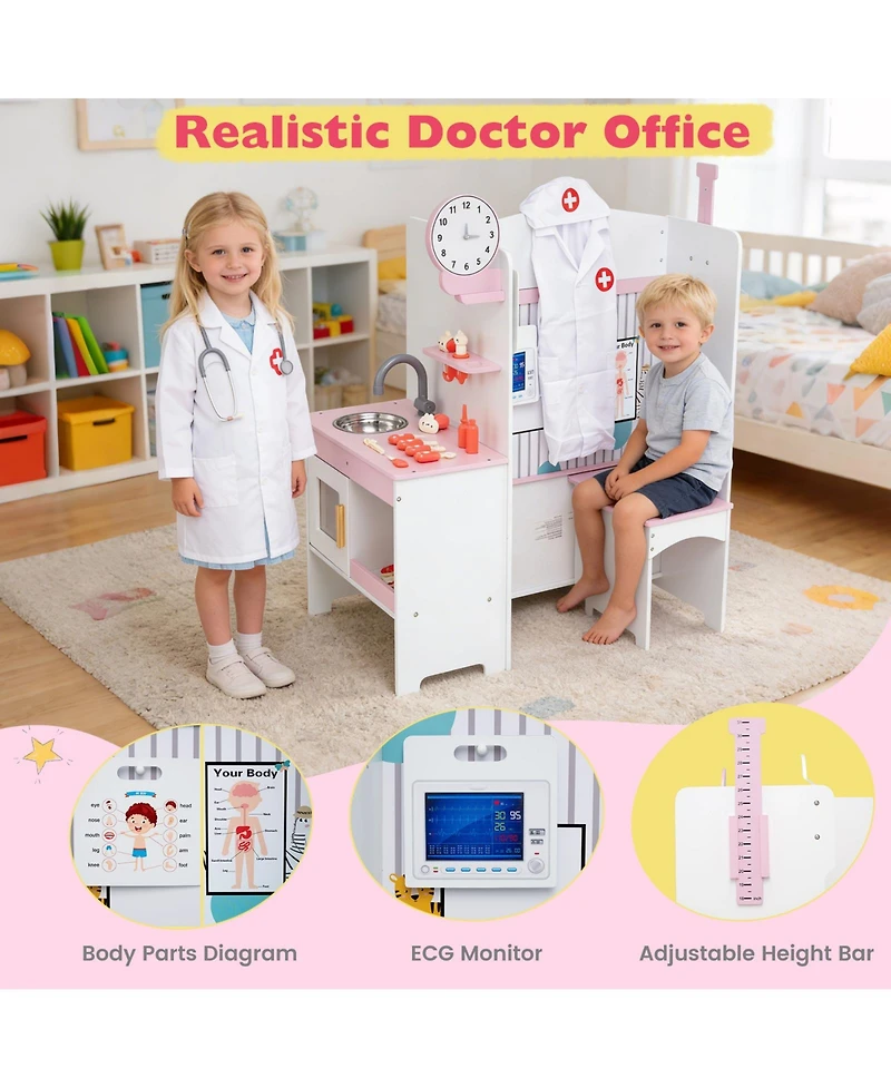 Mecale Kids' Adjustable Height Doctor Play Set