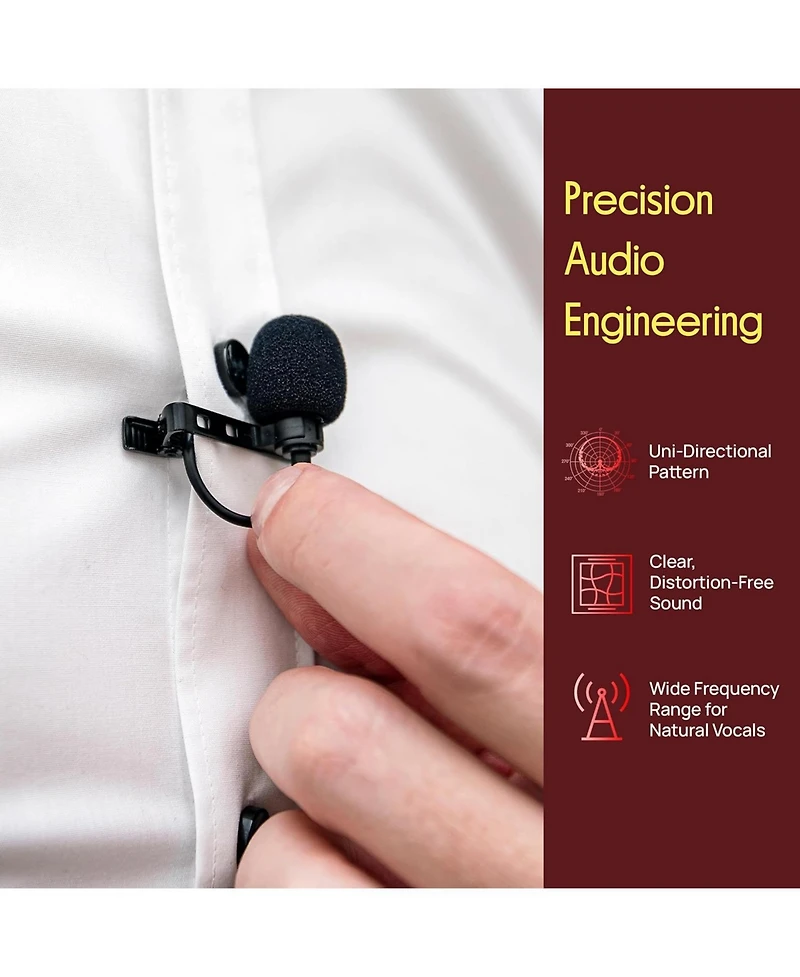 Pyle 8-Channel Wireless Microphone System with Lavalier and Headset Mics (PDWM8442)