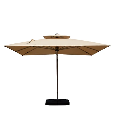 Mondawe 10 ft. Square Cantilever Umbrella with Center Pole (Base Not Included)