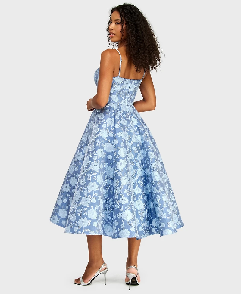 Alex & Sophia Juniors' Jacquard Midi Dress