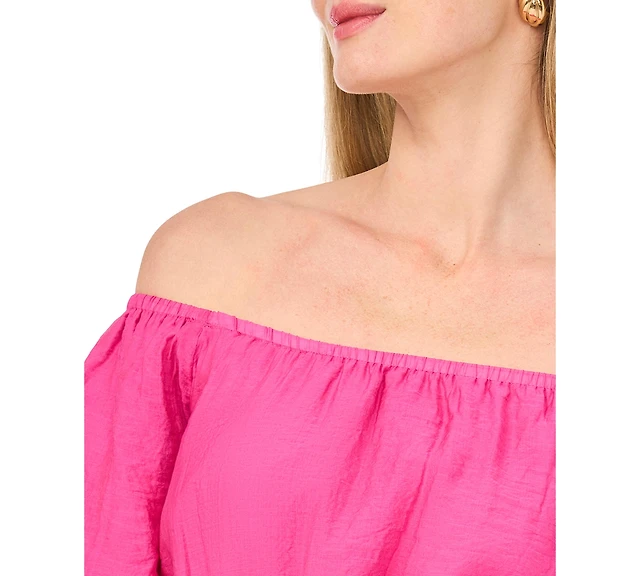 vince camuto off the shoulder tiered maxi dress Vince Camuto Off-The Shoulder Short Sleeve Tiered Maxi Dress