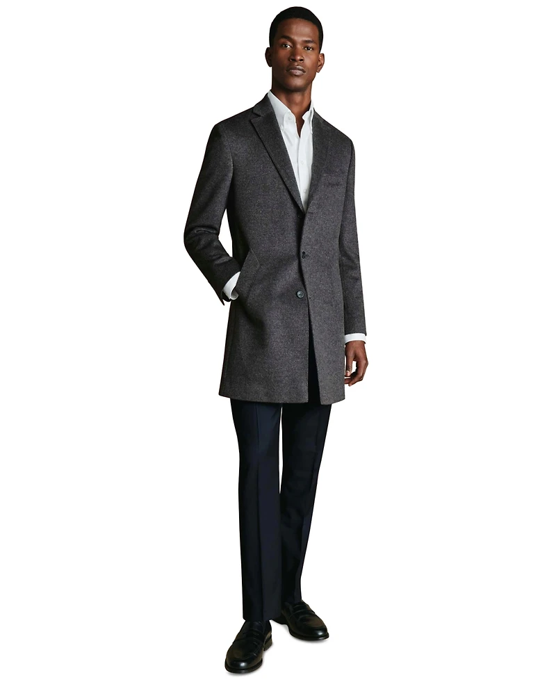 Charles Tyrwhitt Men's Regular-Fit Overcoat