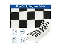 Sugift Patio Adjustable Reclining Lounge Chair for Garden and Deck