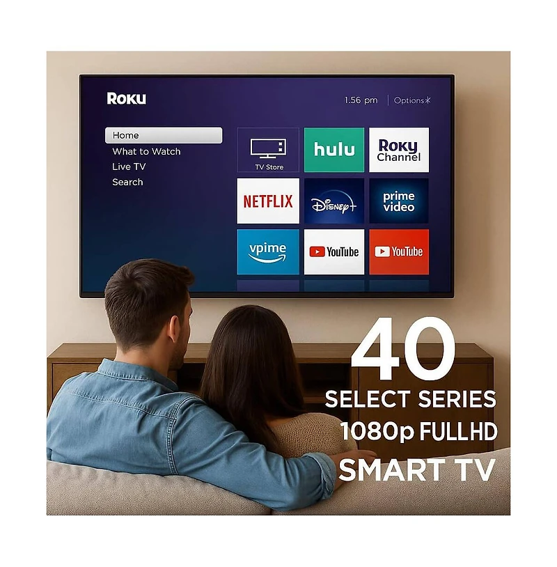 Roku 40" Select Series 1080p Full Hd Smart Tv Wi-Fi Streaming, Hdmi Cable & Premium Bundle - 40R3D5KIT1