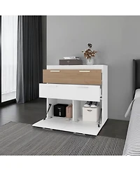 Depot E-shop Golva Dresser with Tilt-Out Drawers and Lower Cabinet Storage.