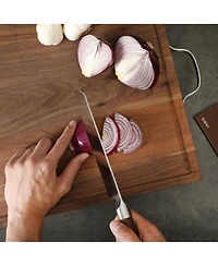 Babish 14 Piece Full Tang Forged Dark Pakka Wood Knife Set with High Carbon German Steel and Protective Sheaths.