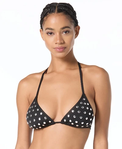 Michael Kors Women's Tie-Back V-Neck Bikini Top