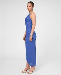 Rachel Roy Women's One-Shoulder Ruched Midi Dress
