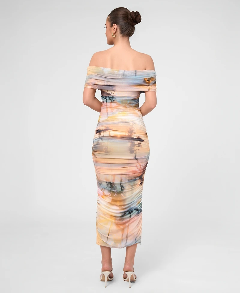 Rachel Roy Women's Abstract-Print Midi Dress