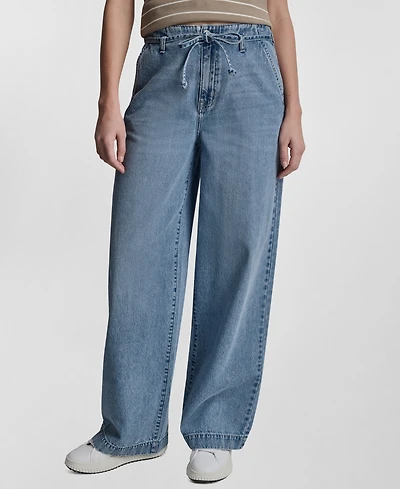 Dkny Jeans Petite High-Rise Wide-Leg
