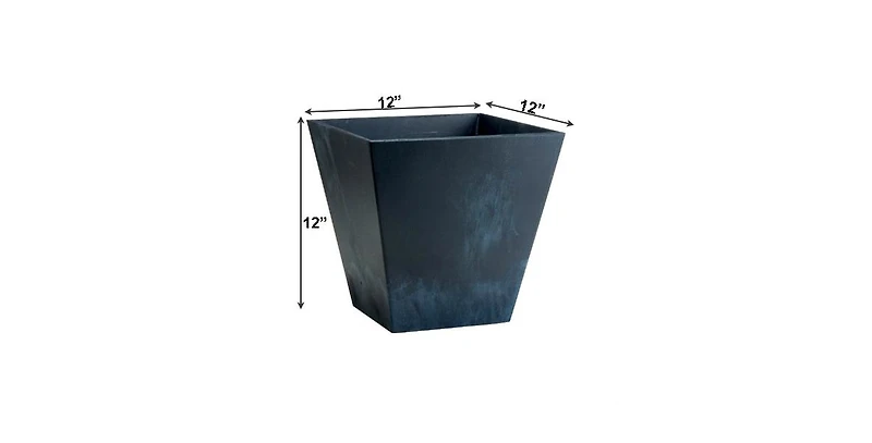 Slickblue Contemporary Square Planter in Plastic for Modern Outdoor Decor