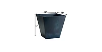 Slickblue Contemporary Square Planter in Plastic for Modern Outdoor Decor