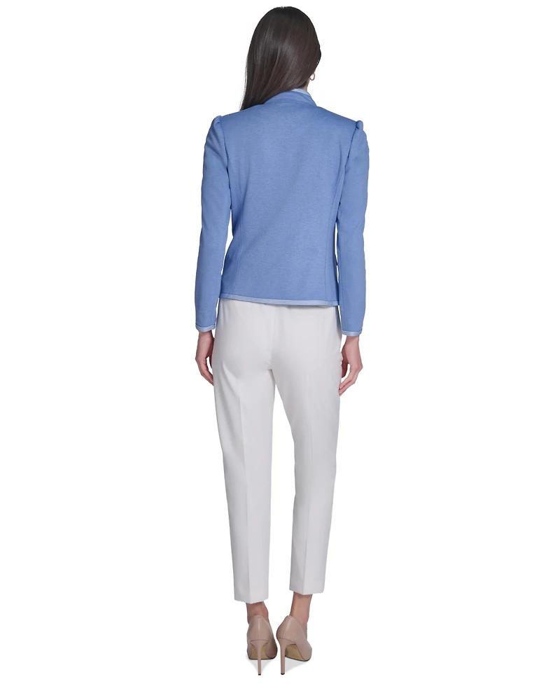 Tommy Hilfiger Women's Framed Band Mandarin Collar Jacket