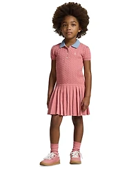 Polo Ralph Lauren Girls' 2T-6X Mini-Cable Collar Sweater Dress