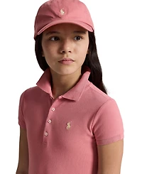Polo Ralph Lauren Girls' 7-16 Stretch Mesh Collar Dress
