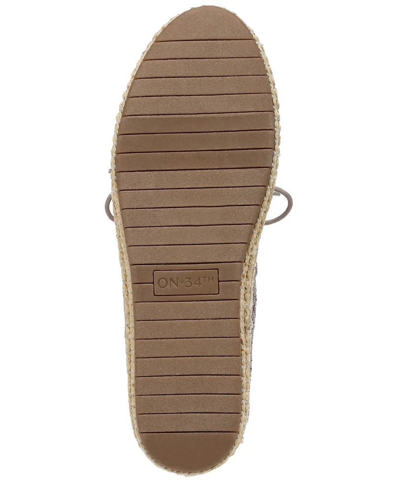 On 34th Women's Lace Up Almond Toe Flats, Macy's Exclusive
