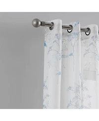 Dainty Home Jessica 2-Pack Linen Textured Metallic Light Filtering Grommet Curtain Panel Pair 38" x 84"