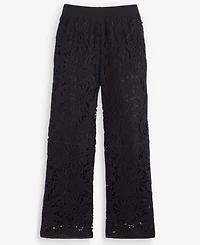 I.n.c. International Concepts Women's Cotton Crochet Wide-Leg Pants, Macy's Exclusive