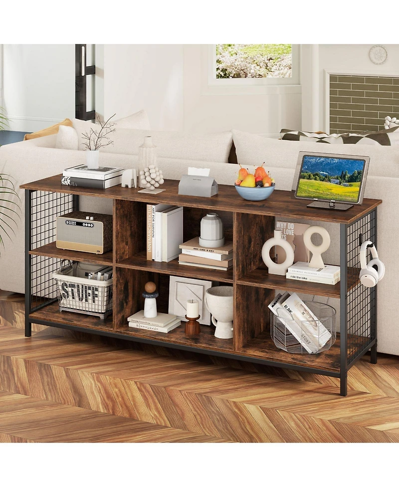 Sugift Tv Stand for TVs up to 65 in with Storage Compartments