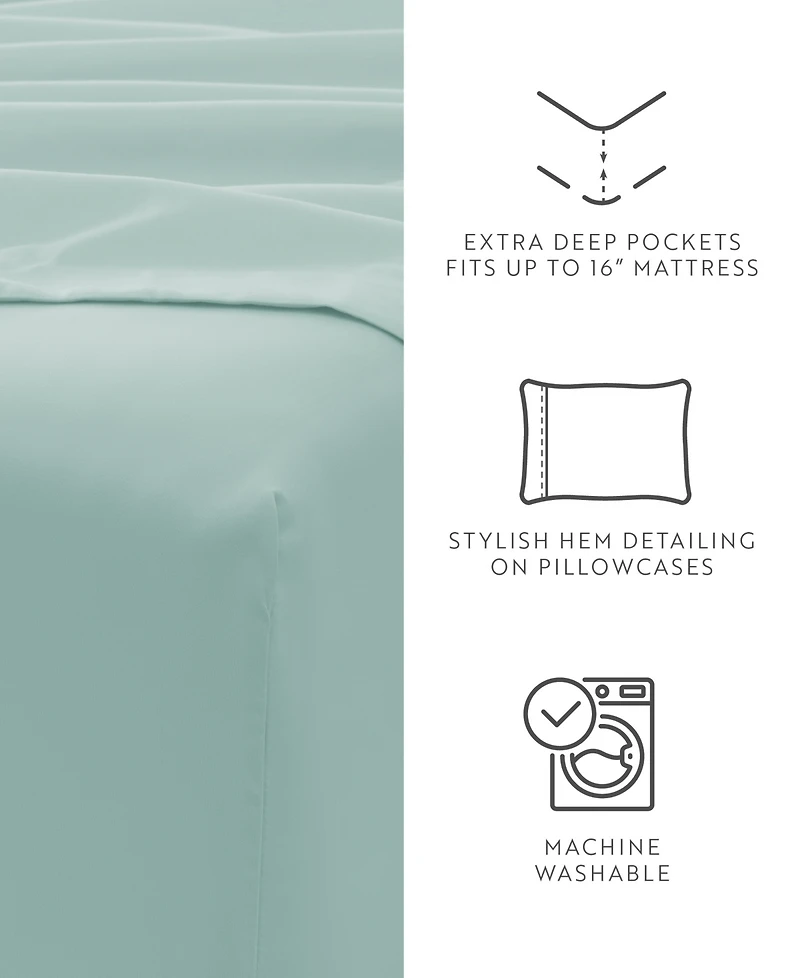 ienjoy Home Style Simplified 4-Pc. Sheet Set, King