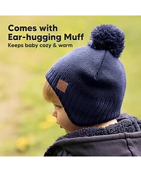 KeaBabies Muff Baby Beanie, Hat for Boys, Girls, Winter Hats Kids, Newborn, Infant, Toddler 0-36 months