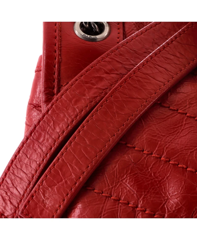 Pre-Owned Saint Laurent Baby Niki Chain Flap Bag Matelasse Chevron Leather