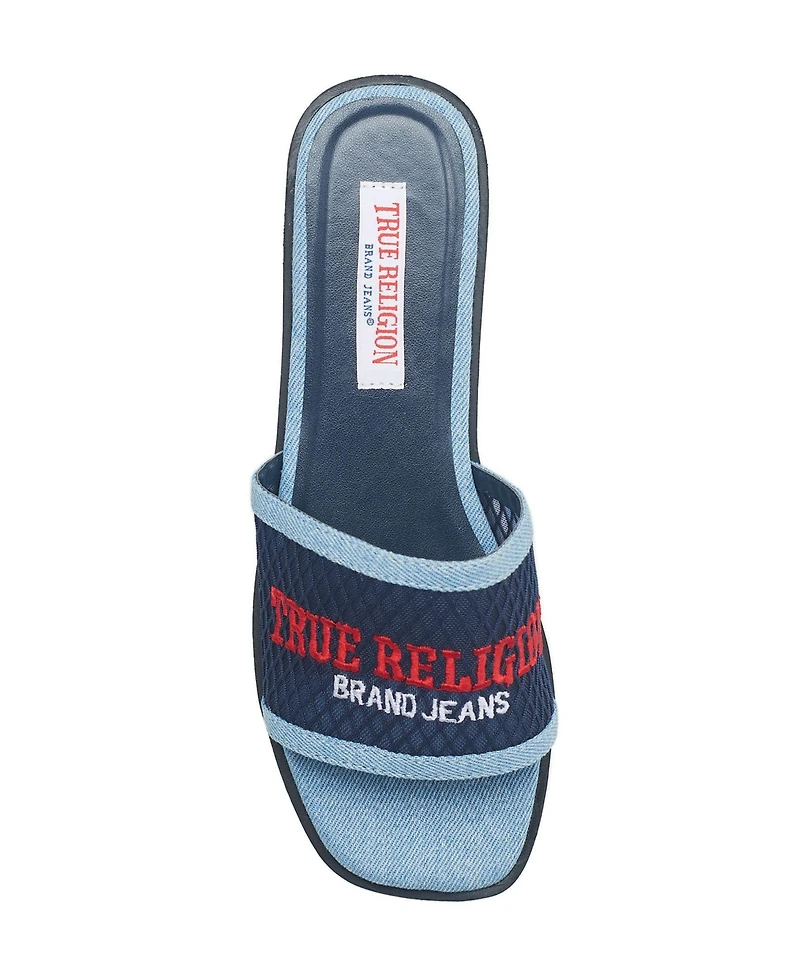 True Religion Women's Brat Mesh Slip on Sandal