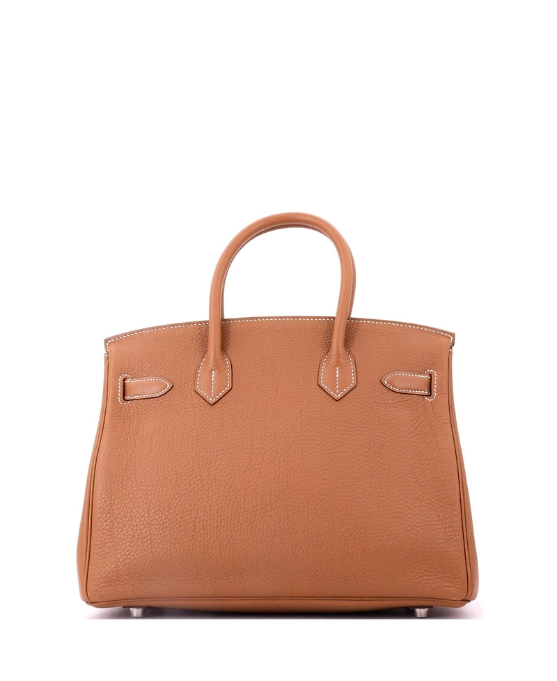 Pre-Owned HERMES Birkin 30 Handbag Brown Togo with Palladium Hardware