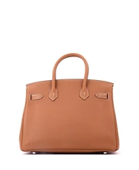 Pre-Owned HERMES Birkin 30 Handbag Brown Togo with Palladium Hardware