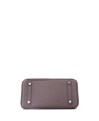 Pre-Owned HERMES Birkin 25 Handbag Grey Swift with Palladium Hardware