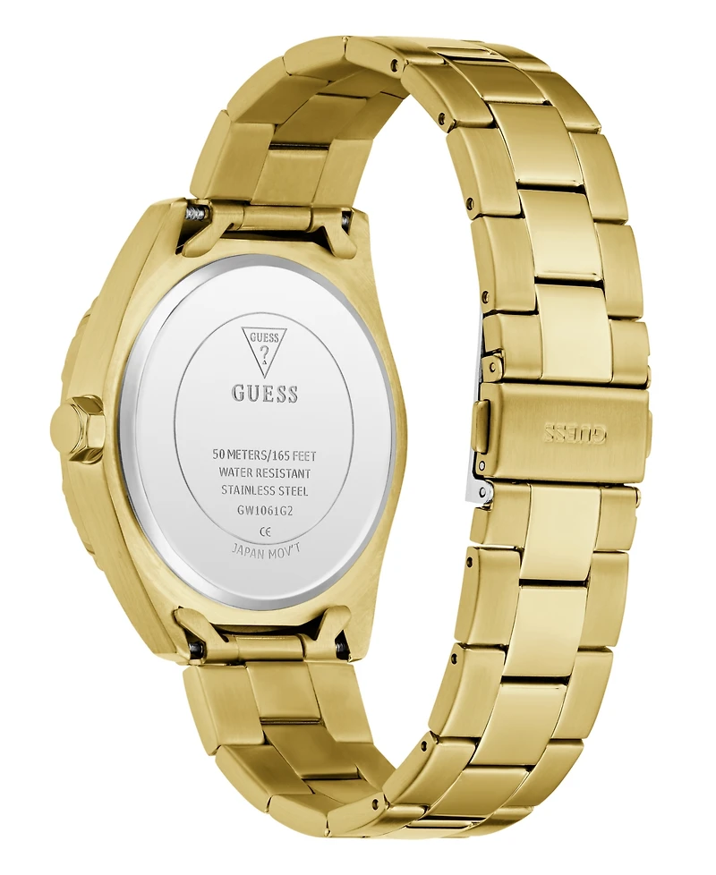 Guess Men's Gold-Tone Multi-Function Watch, 43mm