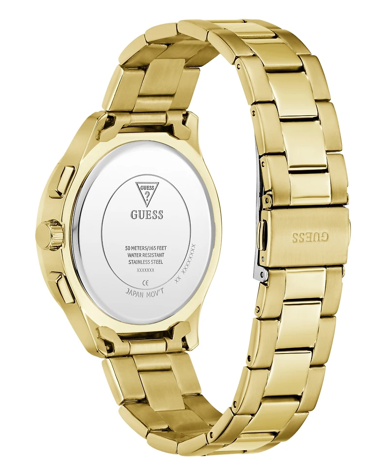 Guess Men's Gold-Tone Multi-Function Watch, 40mm
