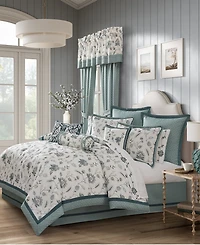 J Queen New York Blossom View Window Straight Valance, 21.25" x 88"