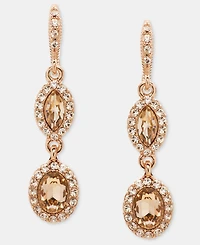 Givenchy Gold-Tone Stone Double Drop Earrings