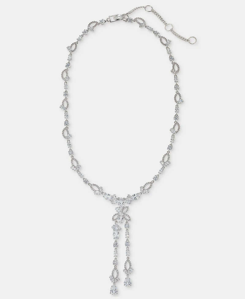Givenchy Cubic Zirconia Lariat Necklace, 16" + 3" extender