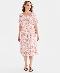 Style & Co Women's Printed Gauze Bubble Top, Macy's Exclusive