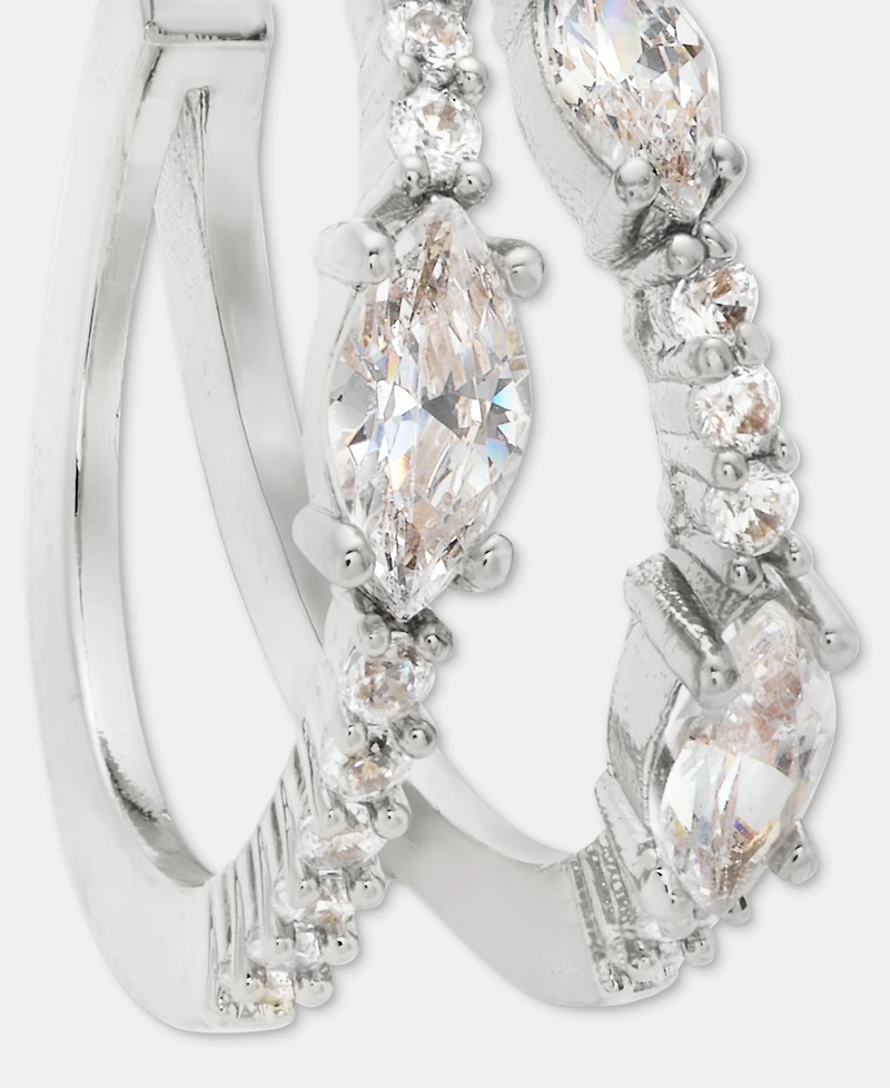 Givenchy Cubic Zirconia Split Hoop Earrings