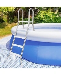 Sugift 75.6" A-Frame Above Ground Pool Ladder for Pools up to 55