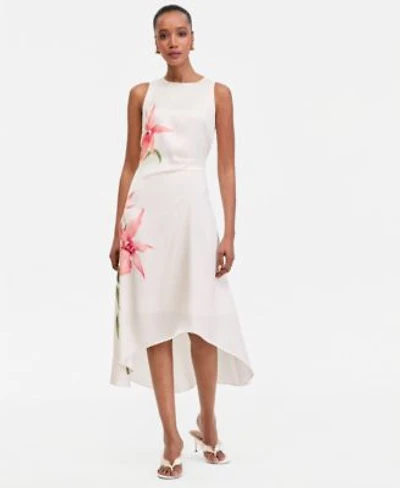 I.N.C. International Concepts Womens Printed Asymmetric Midi Dress Macys Exclusive