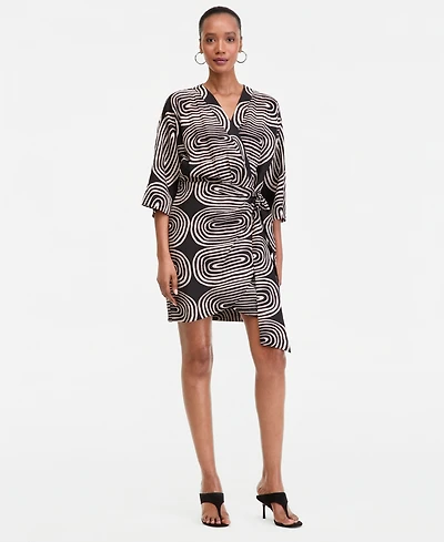 I.n.c. International Concepts Women's 3/4 Sleeve Printed Kimono Dress, Macy's Exclusive