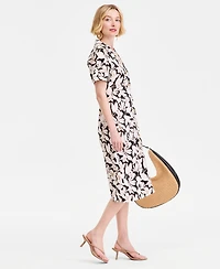 I.n.c. International Concepts Women's Printed Button-Front Midi Dress, Macy's Exclusive