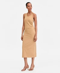 I.n.c. International Concepts Women's Hardware-Strap Knit Midi Dress, Macy's Exclusive